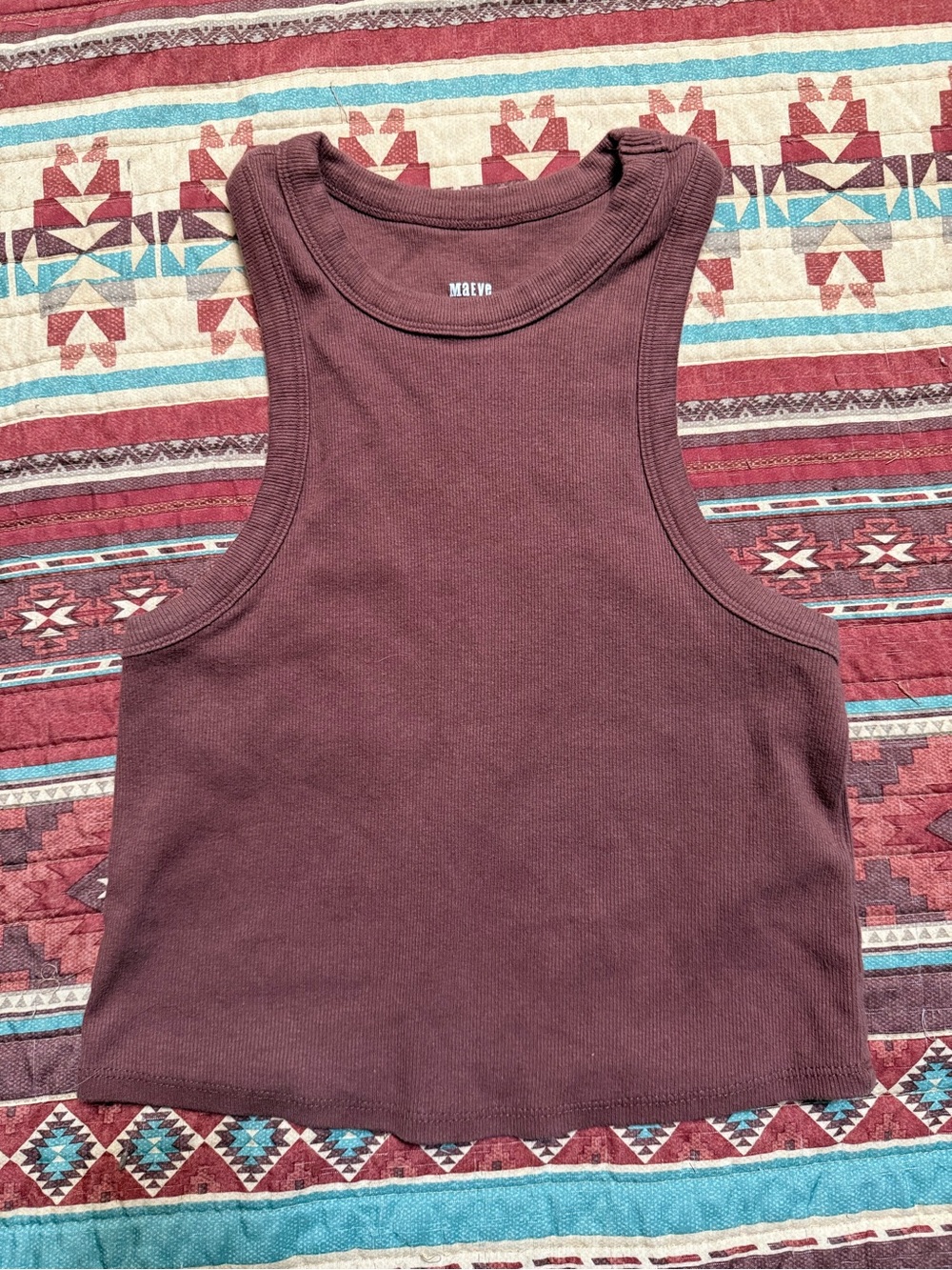 Maeve Ribbed Cropped Tank size medium - Picture 3 of 5